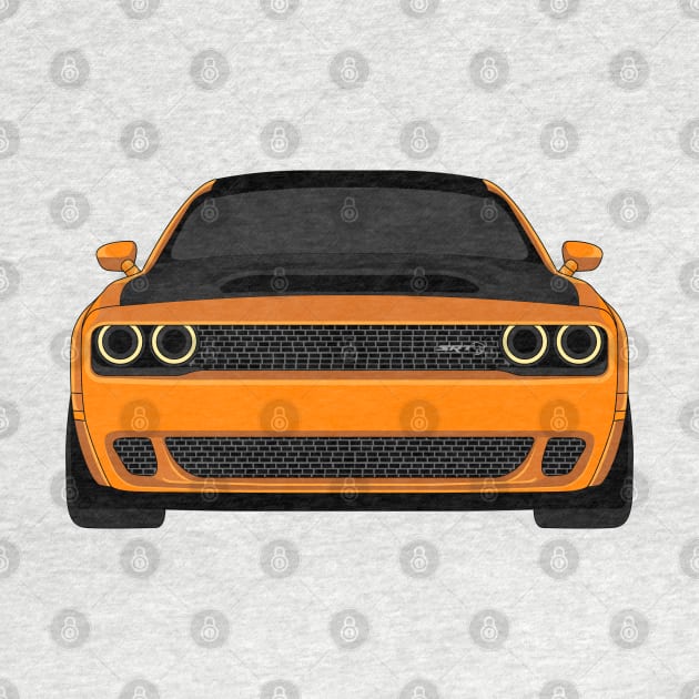 DODGE DEMON FRONT ORANGE by VENZ0LIC